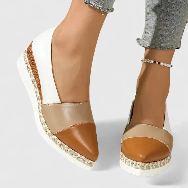 Women's Metallic Espadrille Wedge Loafers Platform Slip-On – Zalumo