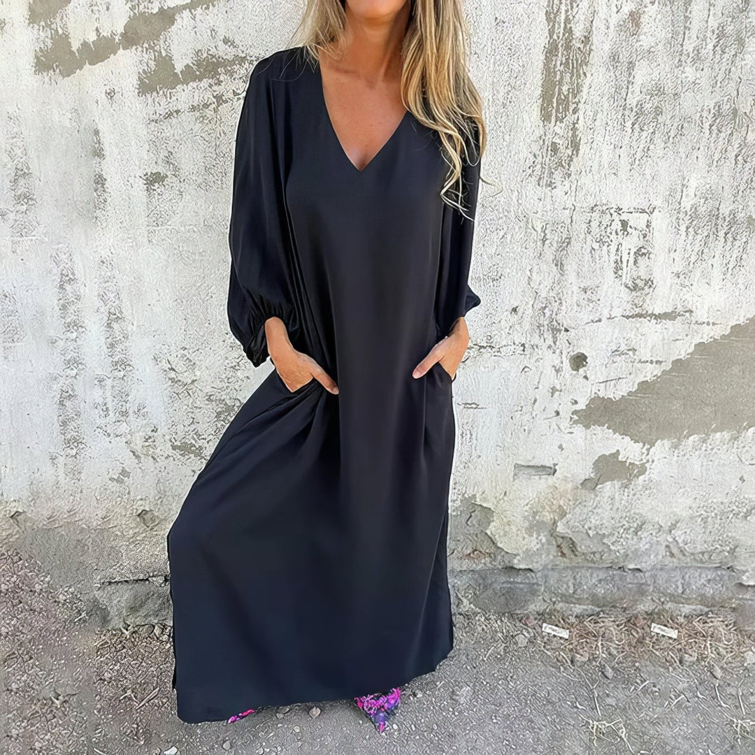 Flowing Maxi Dress with Pockets – Zalumo