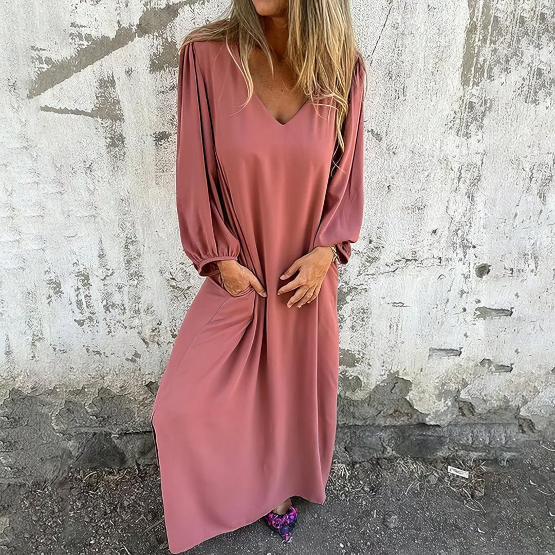 Flowing Maxi Dress with Pockets – Zalumo