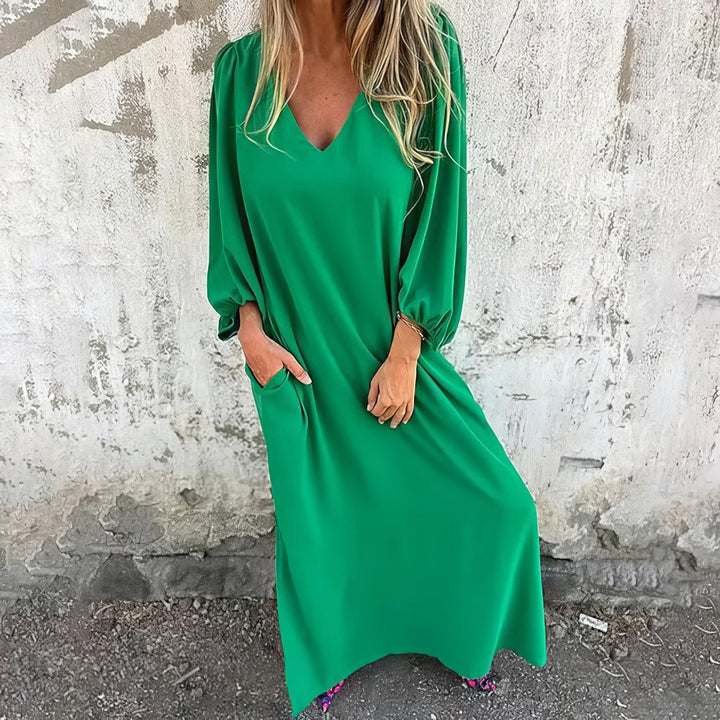 Flowing Maxi Dress with Pockets – Zalumo