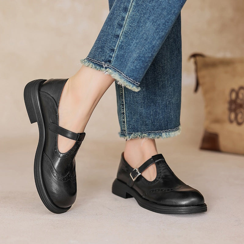 Elegant Vegan Leather Mary Jane Sandal – Zalumo