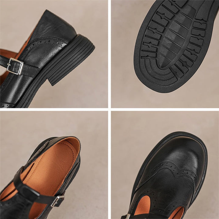 Elegant Vegan Leather Mary Jane Sandal – Zalumo