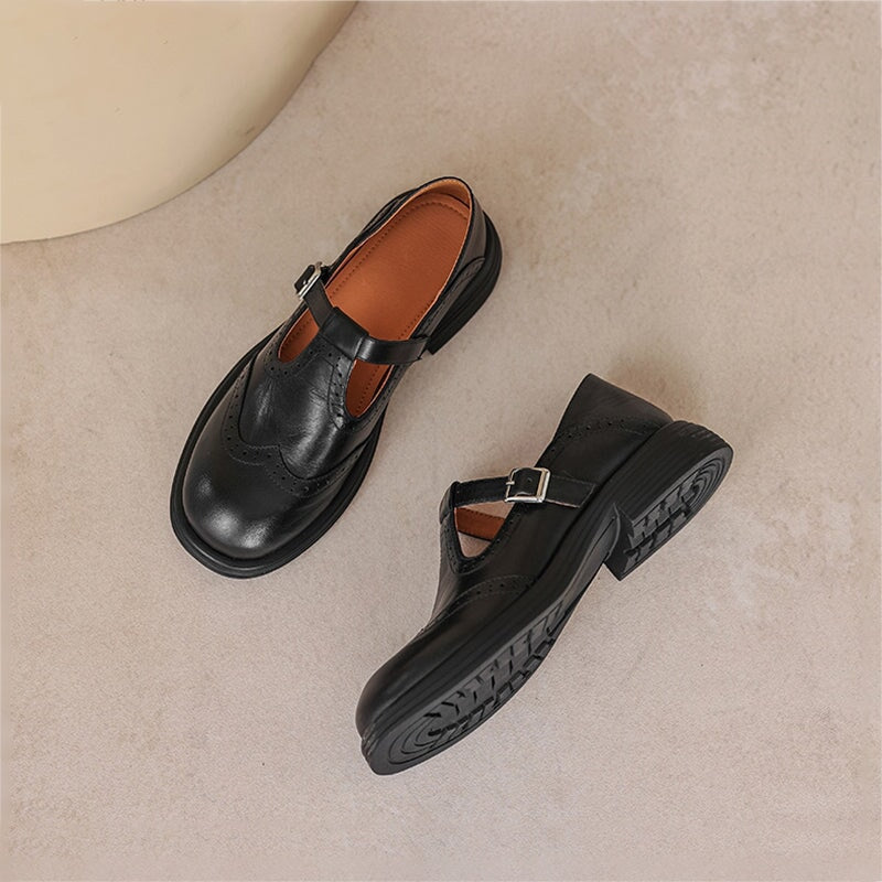Elegant Vegan Leather Mary Jane Sandal – Zalumo