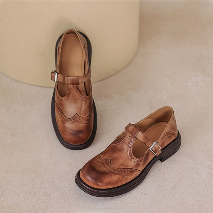 Elegant Vegan Leather Mary Jane Sandal – Zalumo