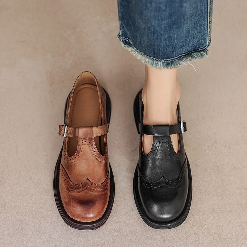 Elegant Vegan Leather Mary Jane Sandal – Zalumo