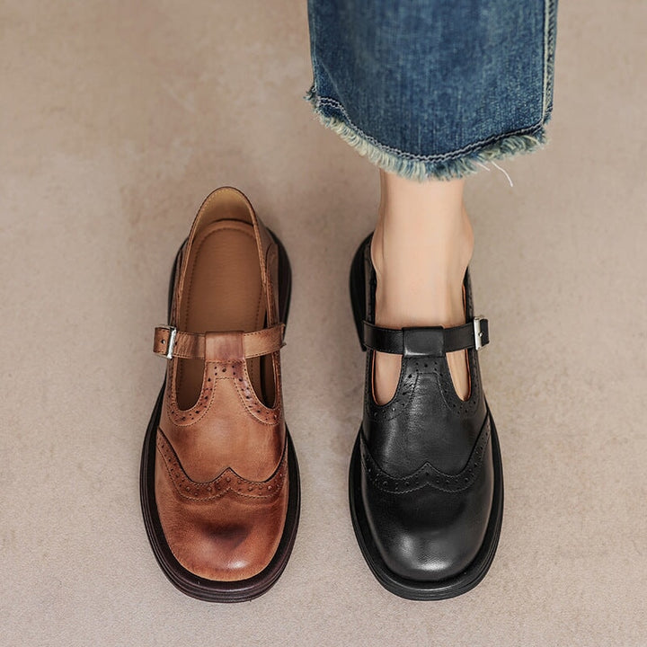Elegant Vegan Leather Mary Jane Sandal – Zalumo