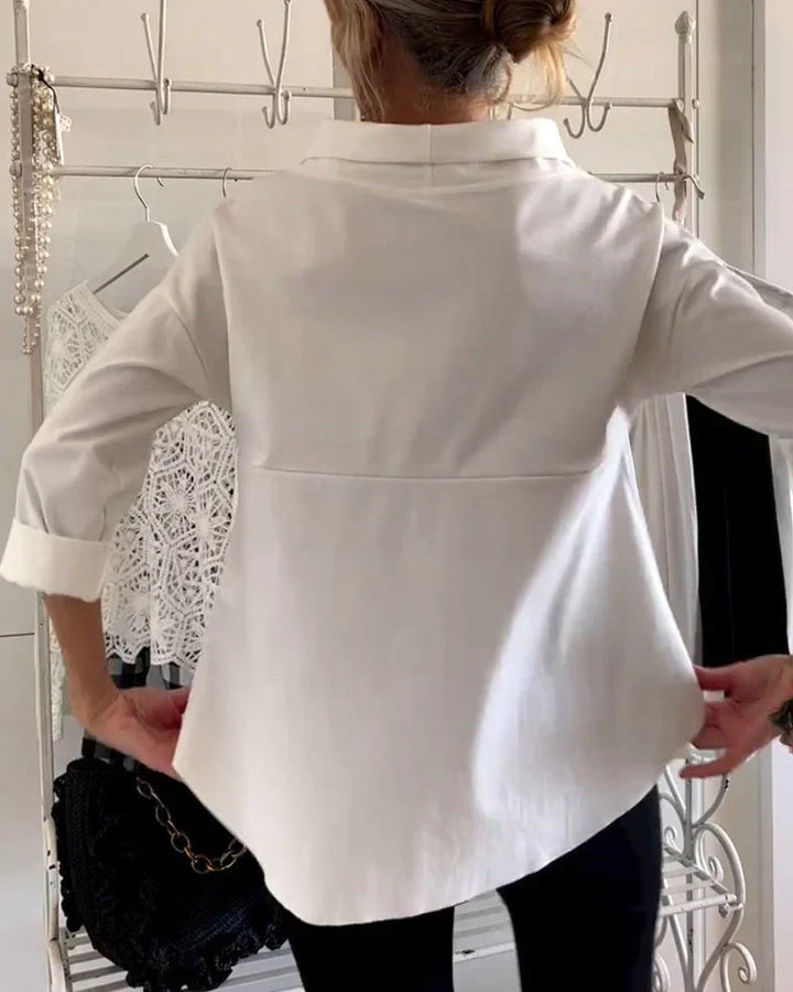 Women's Bateau Neck 3/4 Sleeve Casual Top – Zalumo