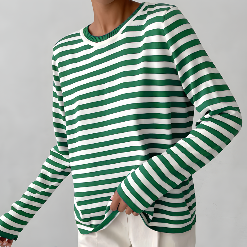 Elegant Striped Summer T-Shirt – Zalumo
