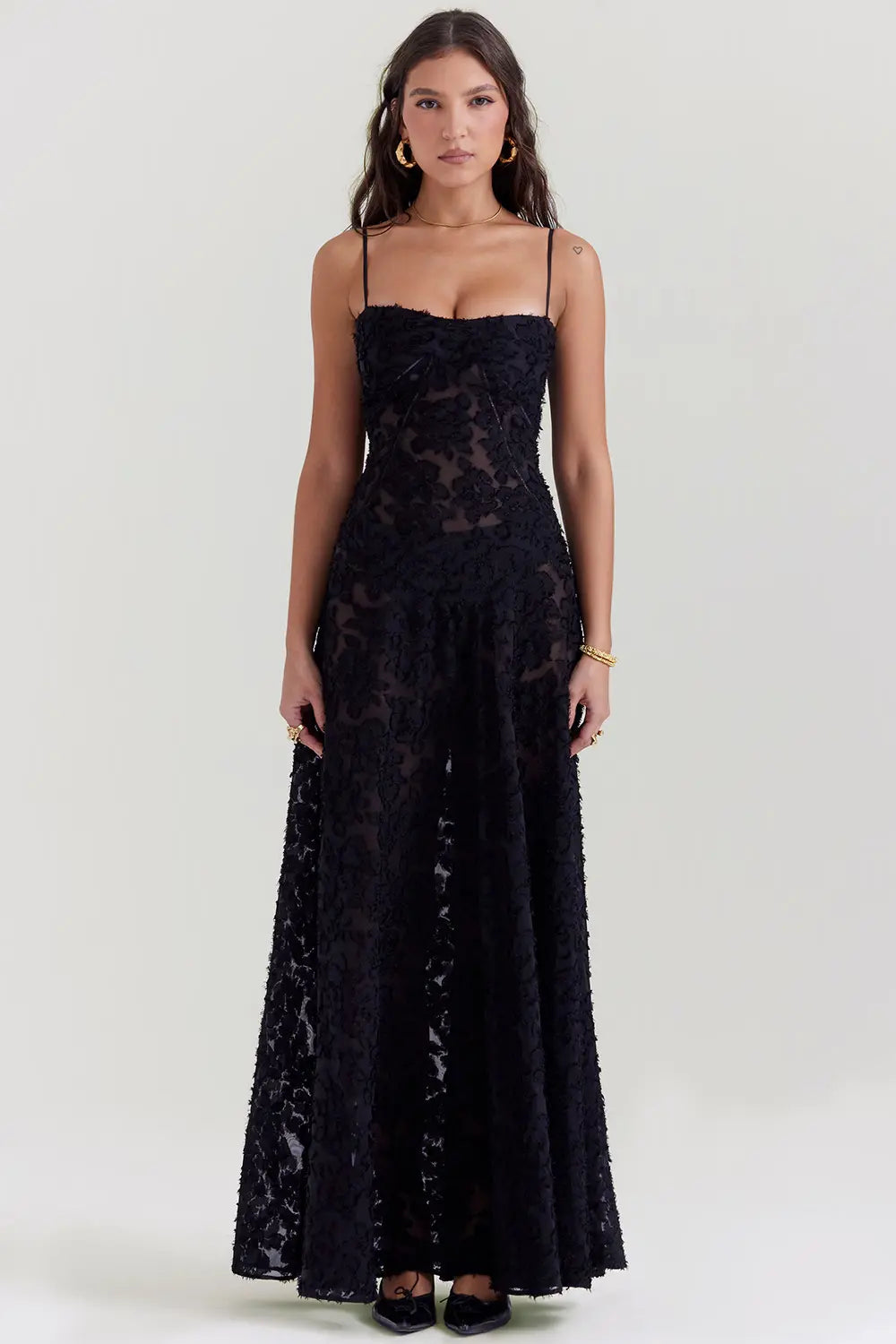 Long Summer Dress with Open Back and Adjustable Straps – Zalumo