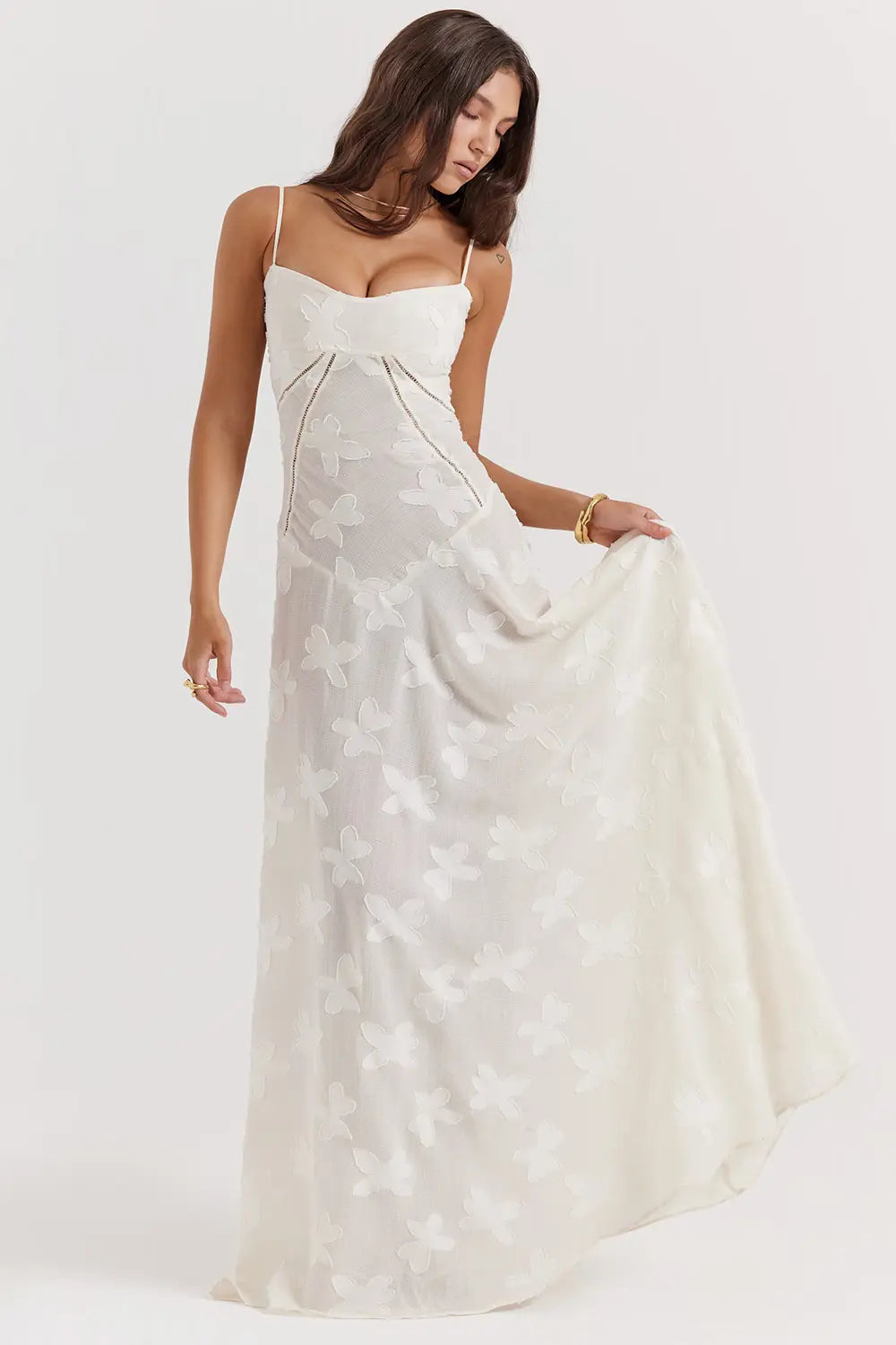 Long Summer Dress with Open Back and Adjustable Straps – Zalumo