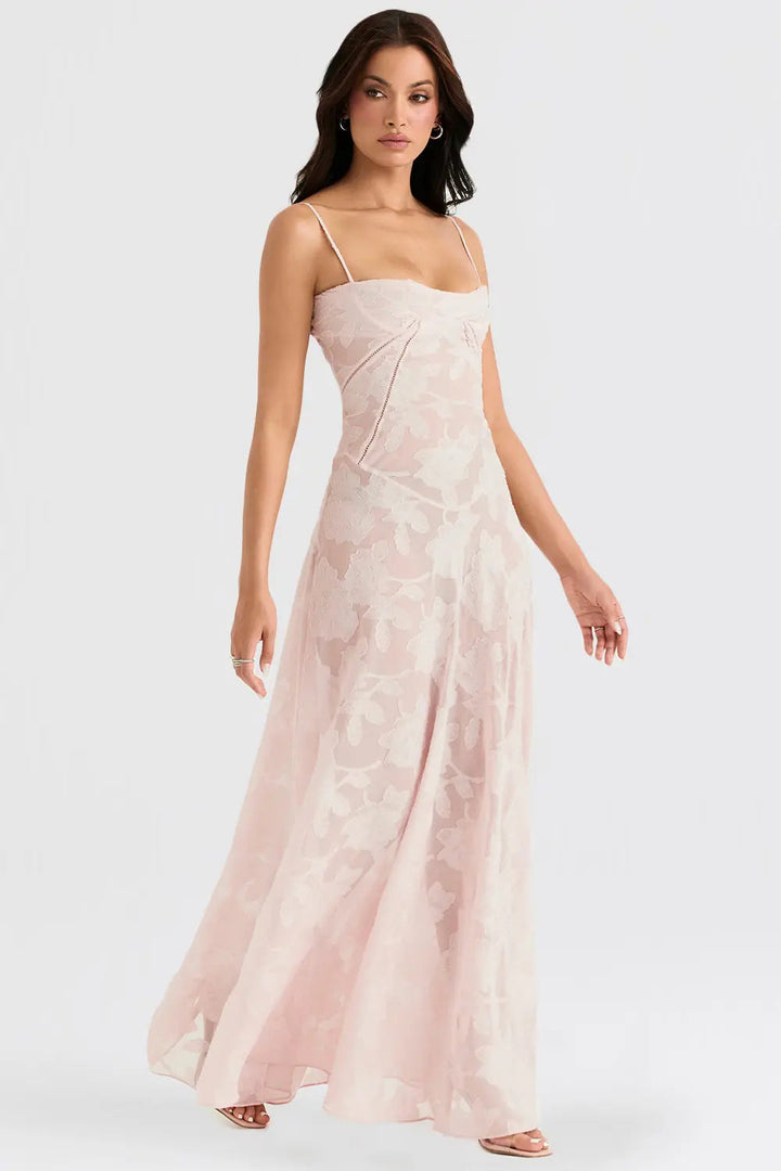 Long Summer Dress with Open Back and Adjustable Straps – Zalumo