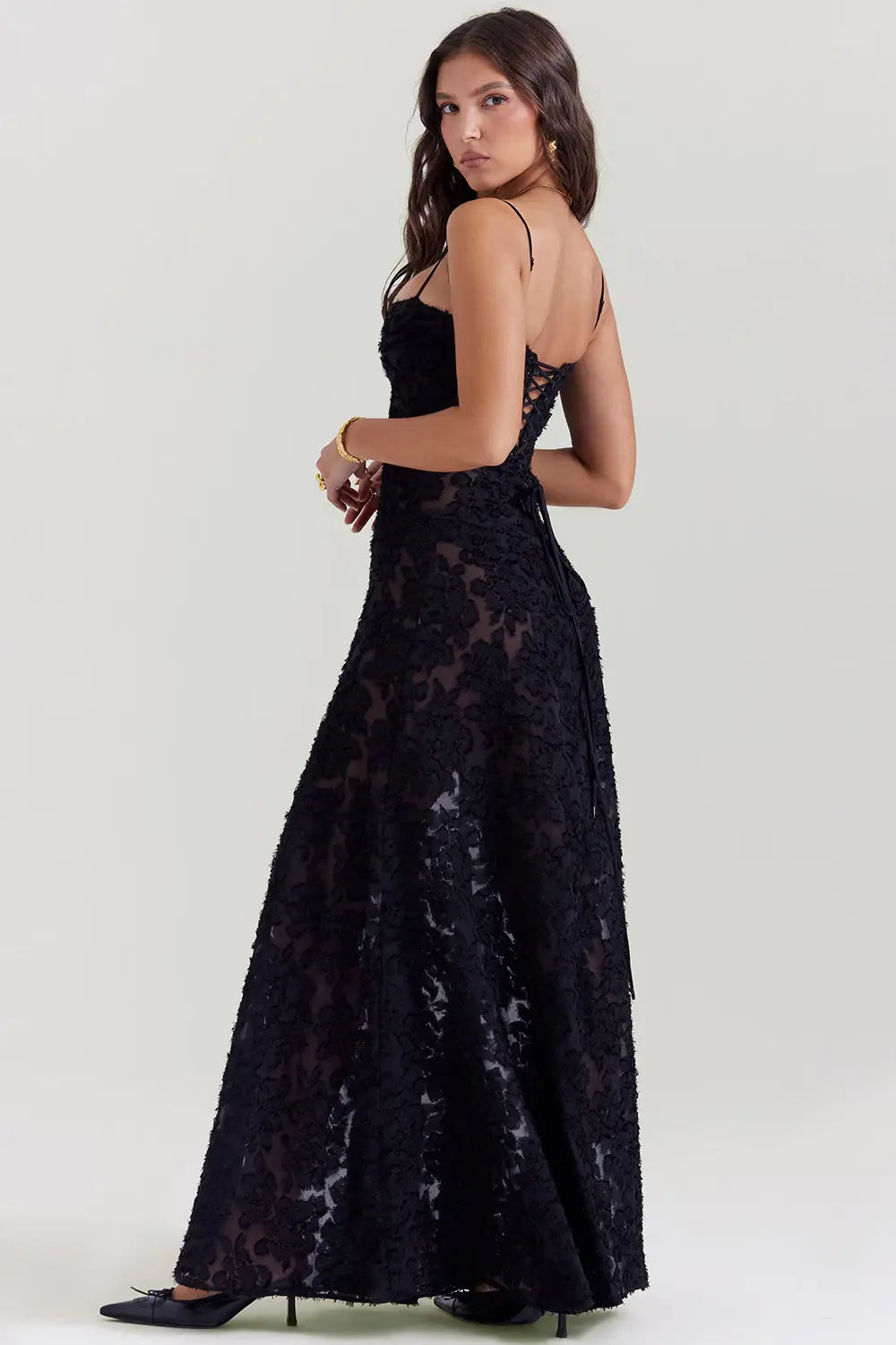 Long Summer Dress with Open Back and Adjustable Straps – Zalumo