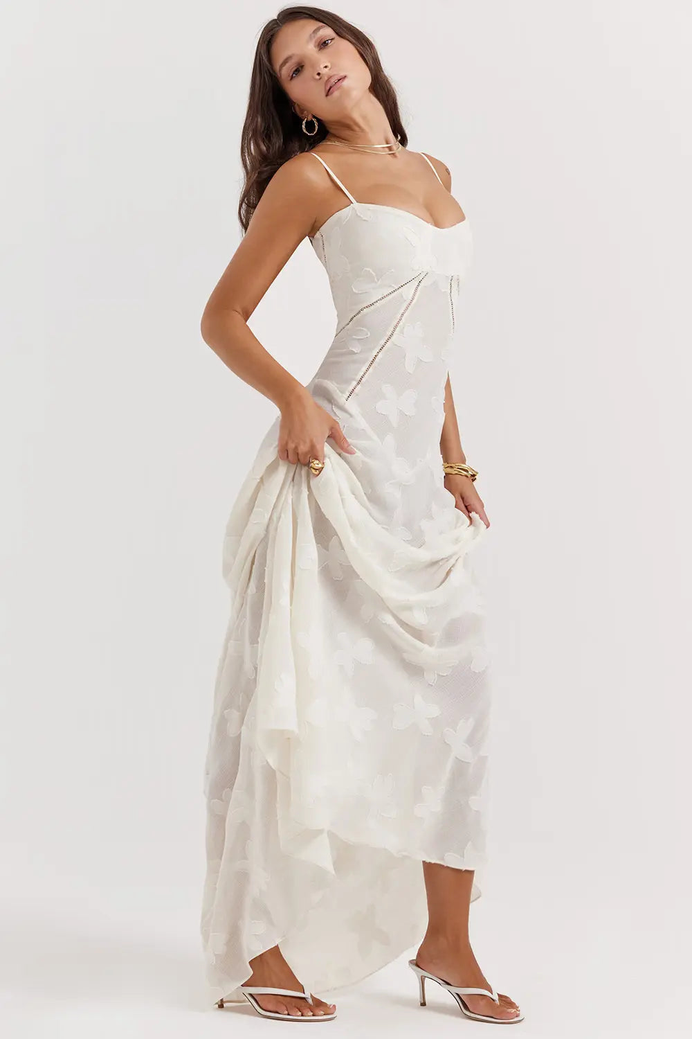 Long Summer Dress with Open Back and Adjustable Straps – Zalumo
