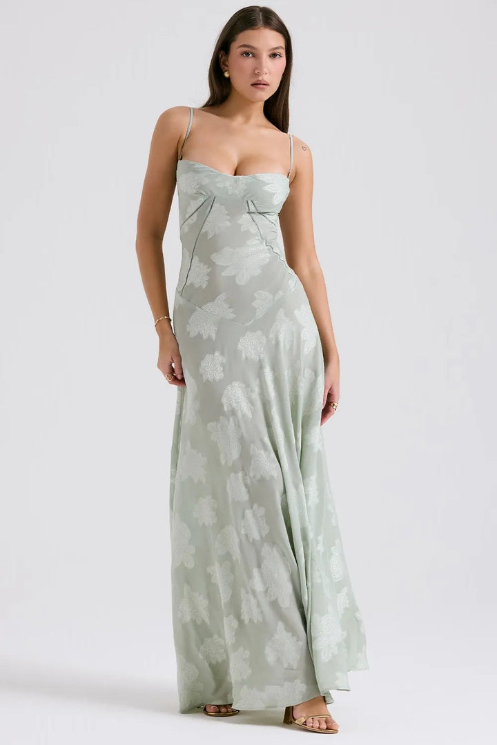 Long Summer Dress with Open Back and Adjustable Straps – Zalumo