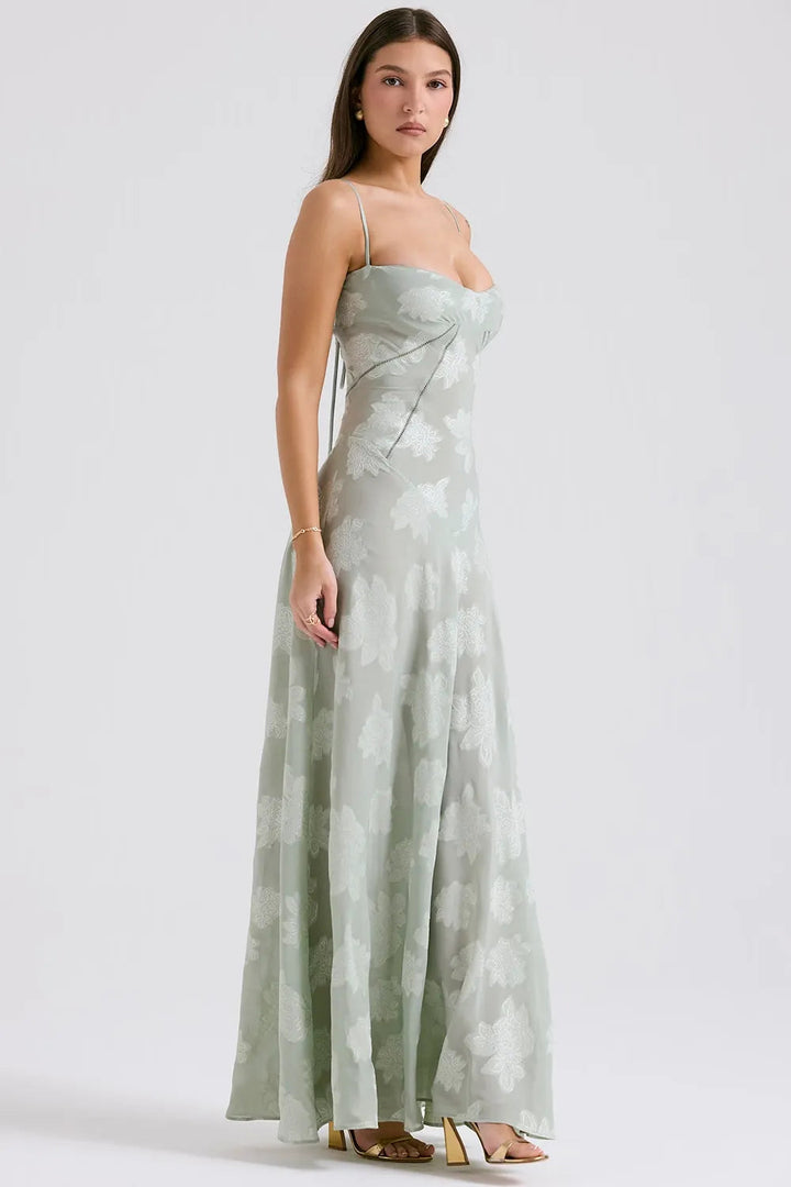 Long Summer Dress with Open Back and Adjustable Straps – Zalumo