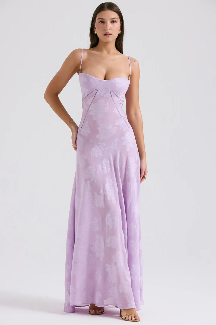 Long Summer Dress with Open Back and Adjustable Straps – Zalumo