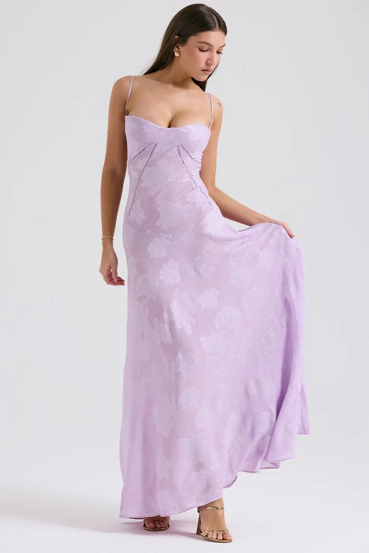 Long Summer Dress with Open Back and Adjustable Straps – Zalumo