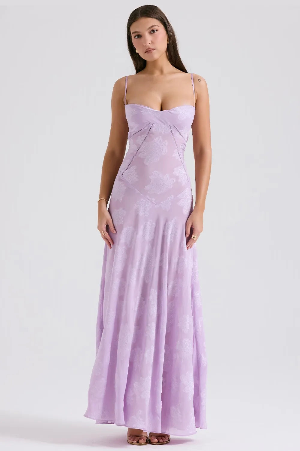Long Summer Dress with Open Back and Adjustable Straps