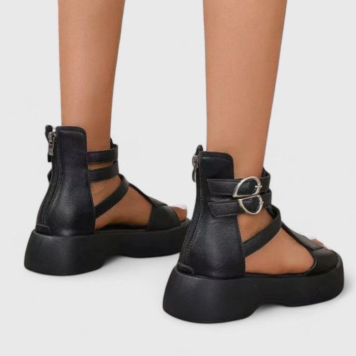 Women's Platform Sandals Open Toe Ankle Strap – Zalumo