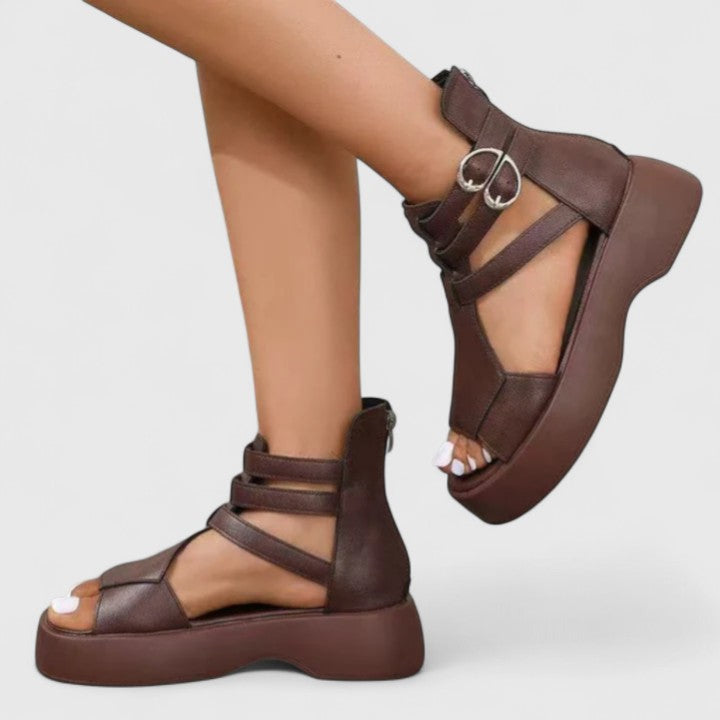 Women's Platform Sandals Open Toe Ankle Strap – Zalumo