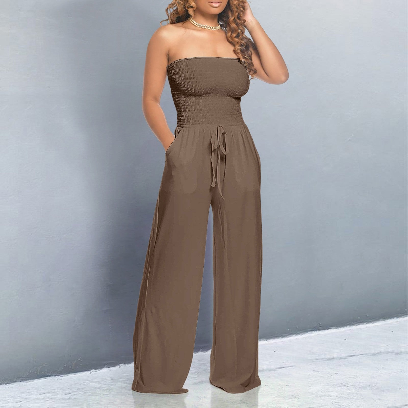 Trendy Off-Shoulder Jumpsuit – Zalumo