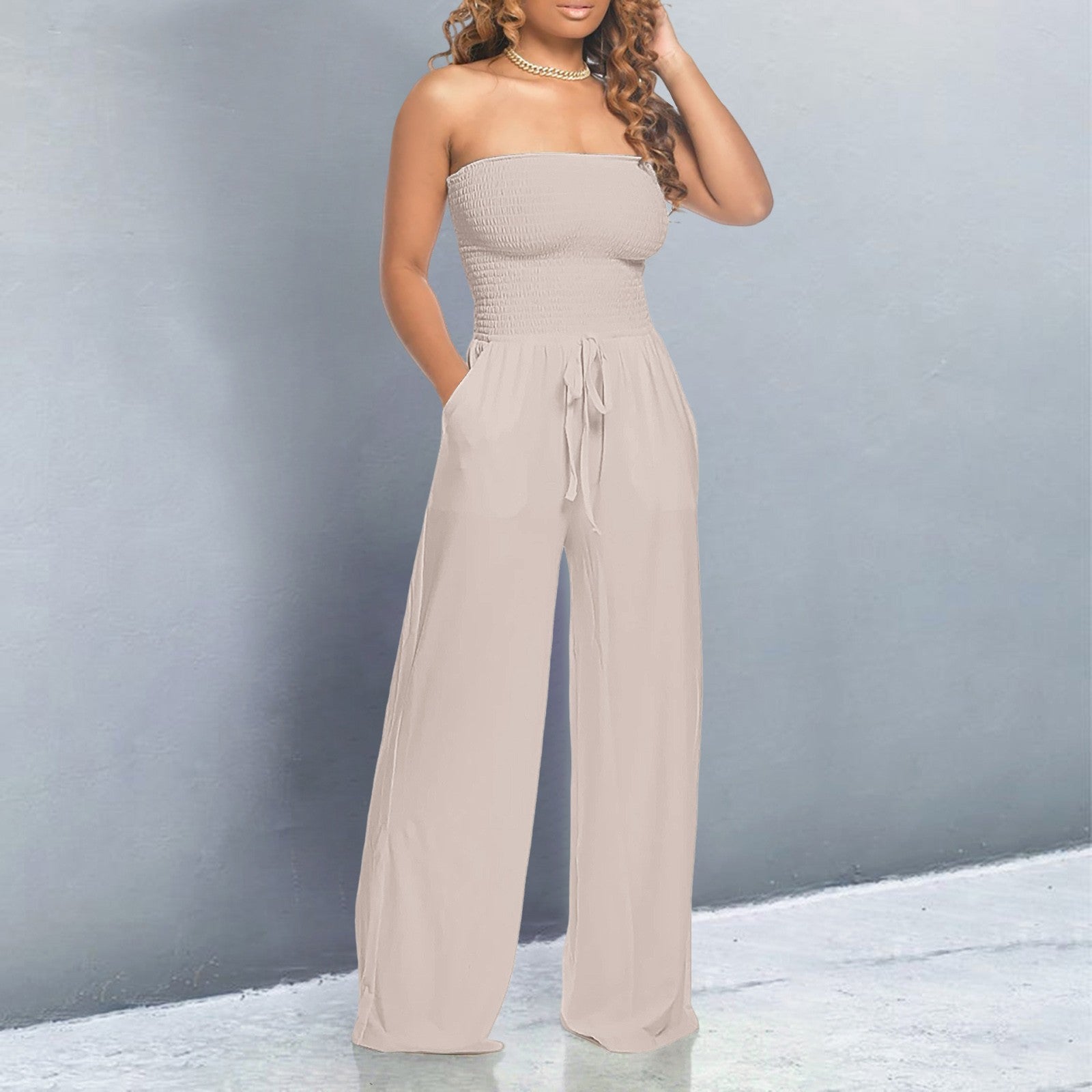 Trendy Off-Shoulder Jumpsuit – Zalumo