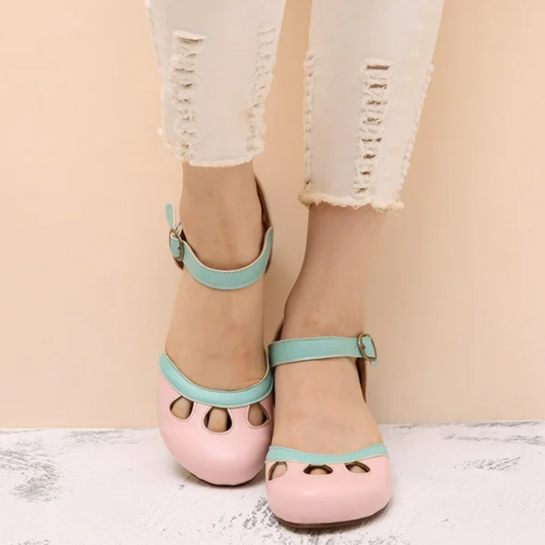 Comfortable Low-Heeled Sandals – Zalumo